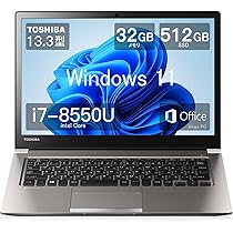 Amazon.co.jp: ノートパソコン東芝 Core i7 (8550U)第8世代(32GBメモリ